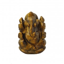 Statuette Ganesh Oeil de tigre IN21523