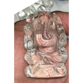 Statuette Ganesh Cristal de roche IN21592