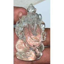 Statuette Ganesh Cristal de roche IN21593