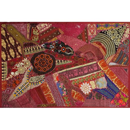 PATCHWORK Bordeaux 100X150CM IN14522 (5)