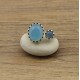 Bague Pierre Semi précieuse IN18404 calcédoine bleue
