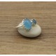 Bague Pierre Semi précieuse IN18404 calcédoine bleue