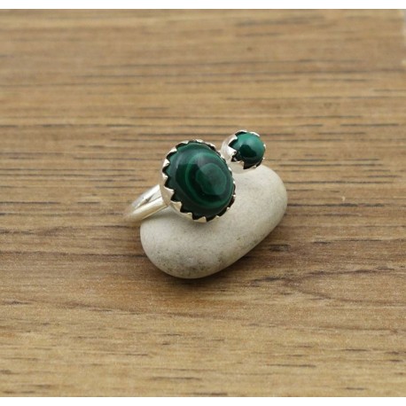 Bague Pierre Semi précieuse IN18404 malachite