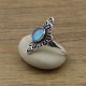 Bague Pierre Semi précieuse IN18414 calcédoine bleue
