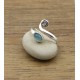Bague Pierre Semi précieuse IN18418 calcédoine bleue