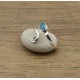 Bague Pierre Semi précieuse IN18418 calcédoine bleue