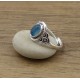 Bague Pierre Semi précieuse IN18410 calcédoine bleue