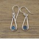Boucles d'oreilles IN18210 calcédoine bleue