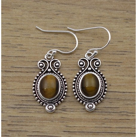 Boucles d'oreilles IN18222 oeil de tigre