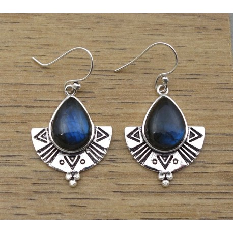 Boucles d'oreilles IN18226 labradorite