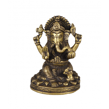 Statue Ganesh bronze 11cm IN21124