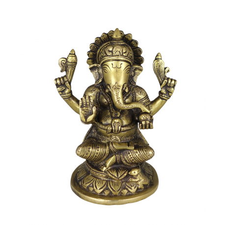 Statue Ganesh bronze 13.5cm IN21132