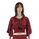Top Bohème rouge