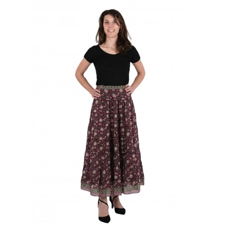Jupe Longue soie indienne IN12208