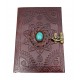 Carnet cuir turquoise 13x18cm IN20314