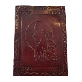 Carnet cuir Loup 13x18cm IN20328