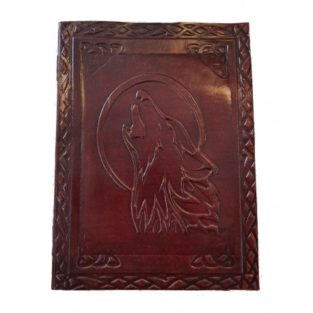 Carnet cuir Loup 13x18cm IN20328