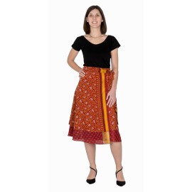 Jupe porte feuille soie indienne IN12201