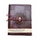 Cahier cuir Lotus/pierre de lune 11x15cm IN20308