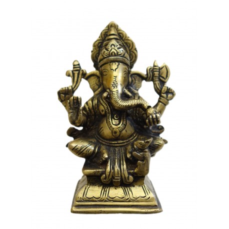 Statue Ganesh bronze 13cm IN21135