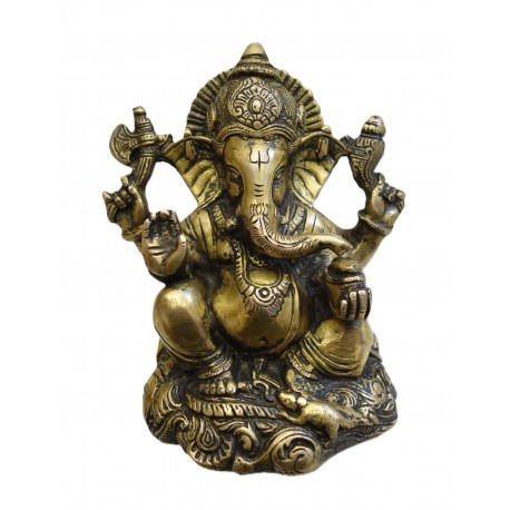 Statue Ganesh bronze 15 cm IN21139